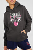 POSHOOT AUTUMN OUTFITS      Full Size Dropped Shoulder Tiger Graphic Hoodie
