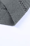 POSHOOT AUTUMN OUTFITS   Zip-Up Raglan Sleeve Openwork Hooded Cardigan