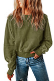 Back to school  Round Neck Open Back Sweatshirt