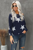 Back to school  Star Print Long Sleeve Sweatshirt