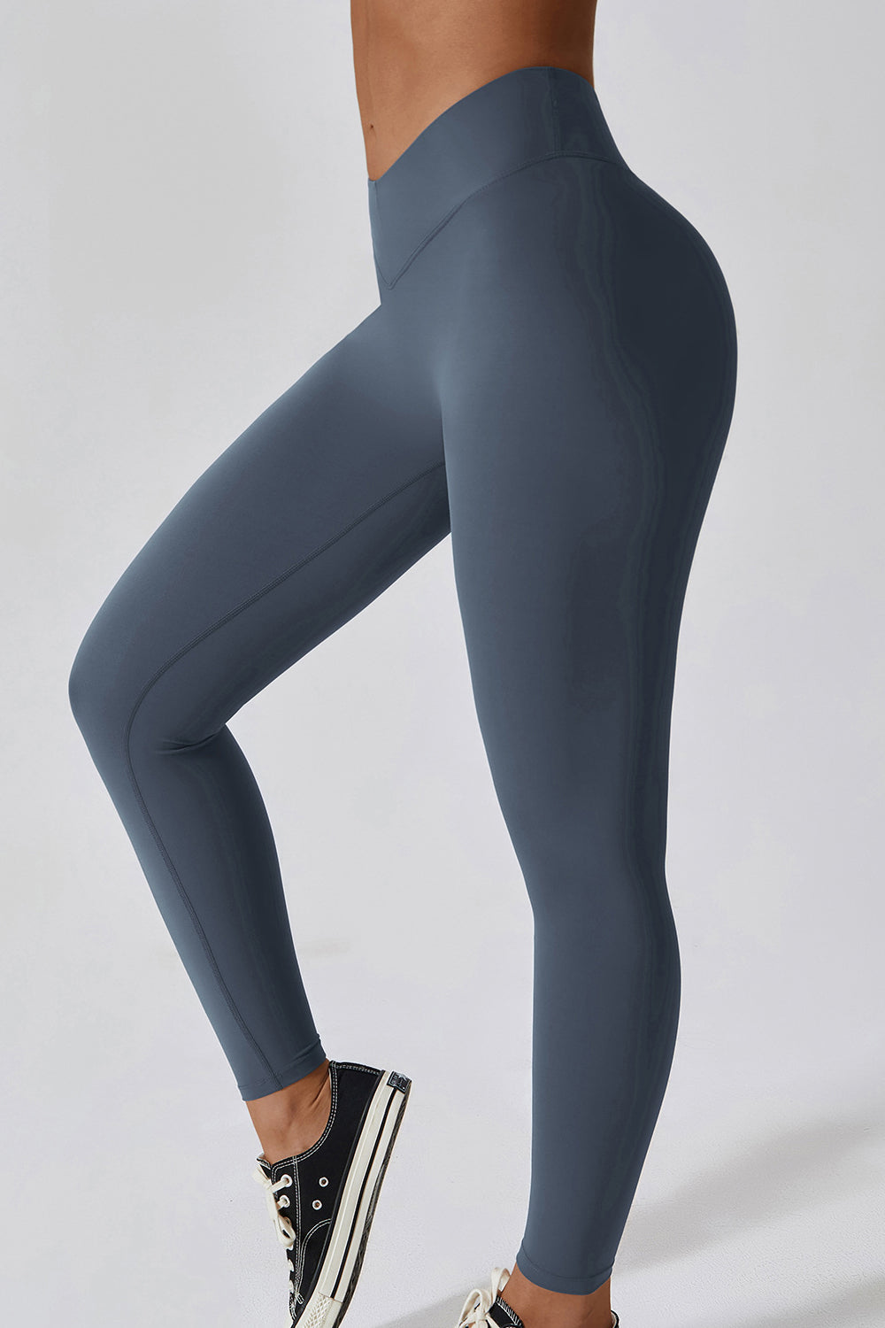 POSHOOT  AUTUMN OUTFITS    Slim Fit Wide Waistband Sports Leggings