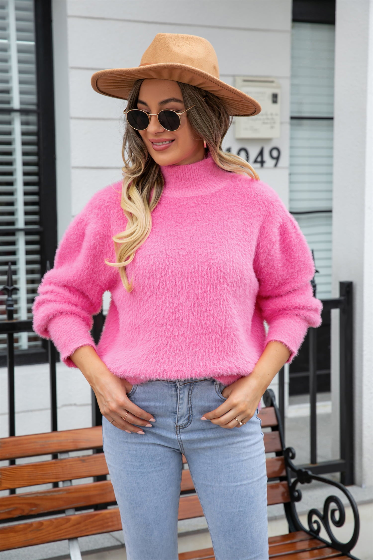 POSHOOT  AUTUMN OUTFITS    Turtle Neck Long Sleeve Pullover Sweater