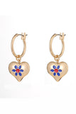 Poshoot  Contrast Copper Heart Drop Earrings